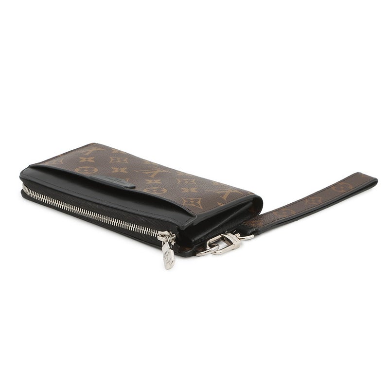 ルイヴィトン 長財布 モノグラム・マカサー ジッピー・ドラゴンヌ M69407 LOUIS VUITTON ヴィトン 財布 メンズ 黒 ブラック