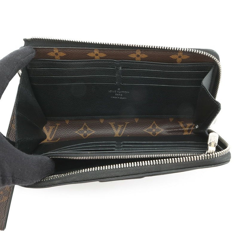 ルイヴィトン 長財布 モノグラム・マカサー ジッピー・ドラゴンヌ M69407 LOUIS VUITTON ヴィトン 財布 メンズ 黒 ブラック