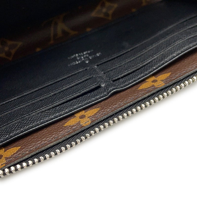 ルイヴィトン 長財布 モノグラム・マカサー ジッピー・ドラゴンヌ M69407 LOUIS VUITTON ヴィトン 財布 メンズ 黒 ブラック