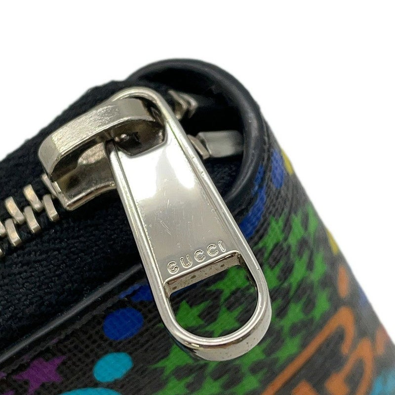 グッチ 長財布 GGサイケデリック ジップアラウンドウォレット 601079 GUCCI 財布 ラウンドファスナー 黒