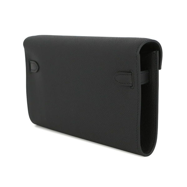 エルメス ケリーウォレット ロング トゥーゴー ブラック/ゴールド金具 エプソン K刻印 HERMES 財布 酷