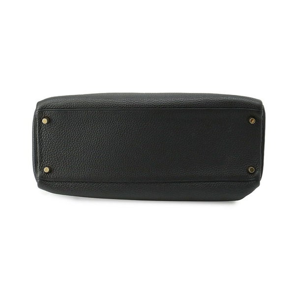 エルメス ハンドバッグ ケリー35 内縫い ブラック/ゴールド金具 トゴ □R刻印 ２wayショルダー 黒