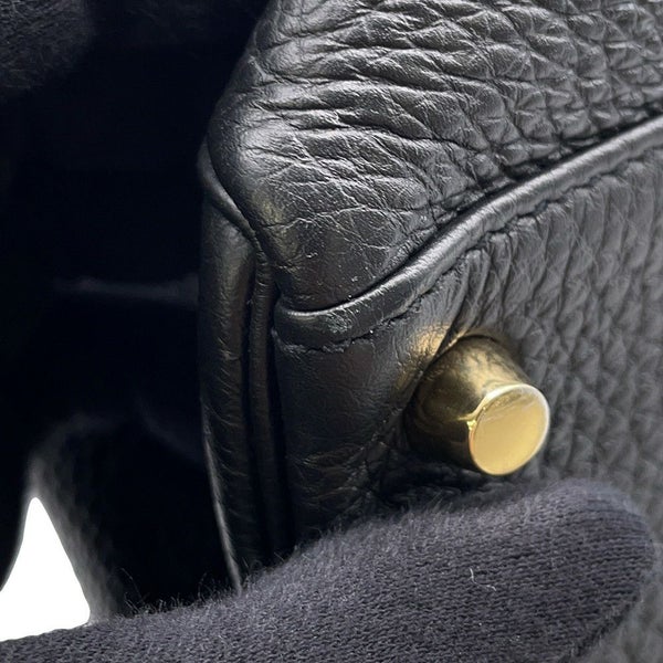 エルメス ハンドバッグ ケリー35 内縫い ブラック/ゴールド金具 トゴ □R刻印 ２wayショルダー 黒
