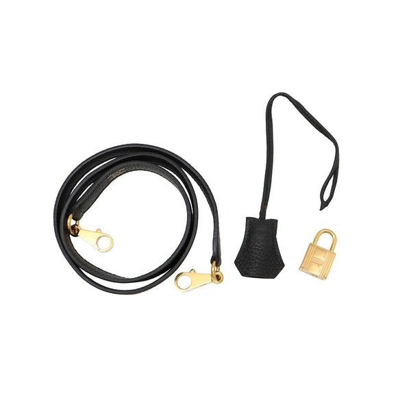 エルメス ハンドバッグ ケリー35 内縫い ブラック/ゴールド金具 トゴ □R刻印 ２wayショルダー 黒