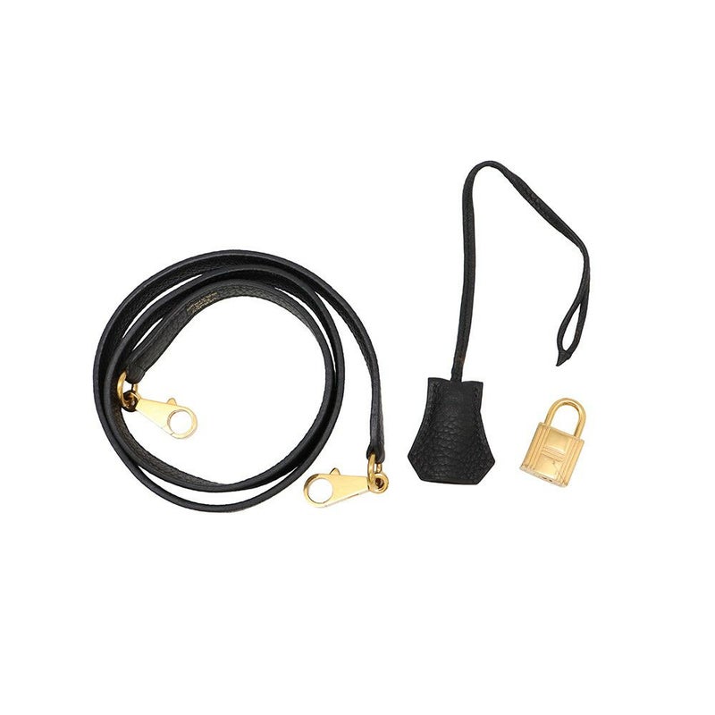 エルメス ハンドバッグ ケリー35 内縫い ブラック/ゴールド金具 トゴ □R刻印 ２wayショルダー 黒