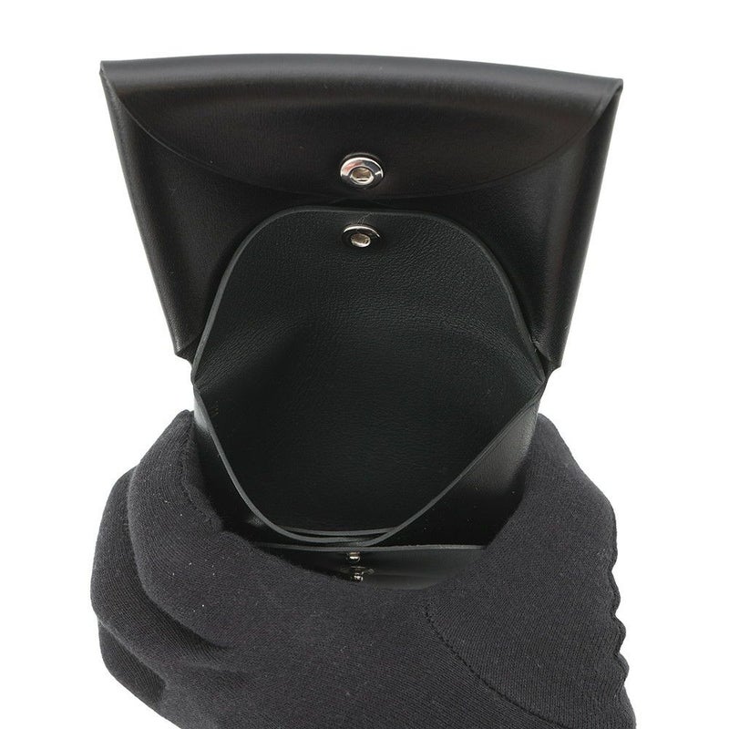 エルメス カードケース カルヴィ デュオ ブラック ボックスカーフ K刻印 HERMES 名刺入れ 小銭入れ 黒