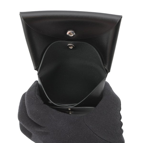 エルメス カードケース カルヴィ デュオ ブラック ボックスカーフ K刻印 HERMES 名刺入れ 小銭入れ 黒