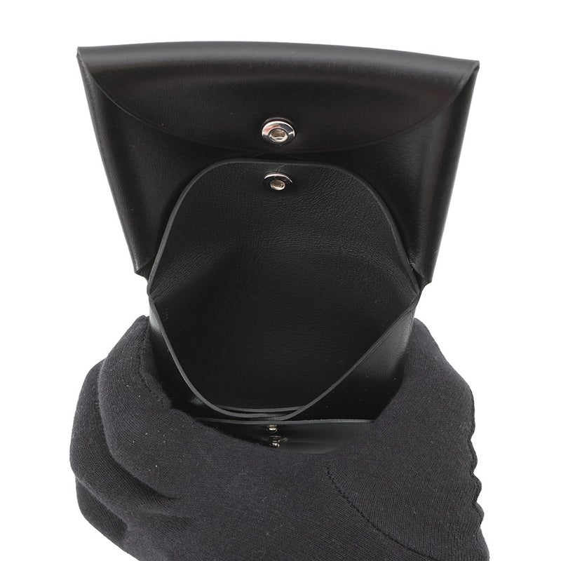 エルメス カードケース カルヴィ デュオ ブラック ボックスカーフ K刻印 HERMES 名刺入れ 小銭入れ 黒