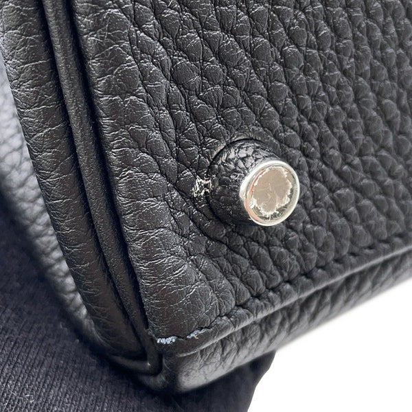 エルメス ハンドバッグ ケリー28 内縫い ブラック/シルバー金具 トゴ X刻印 ２wayショルダー 黒