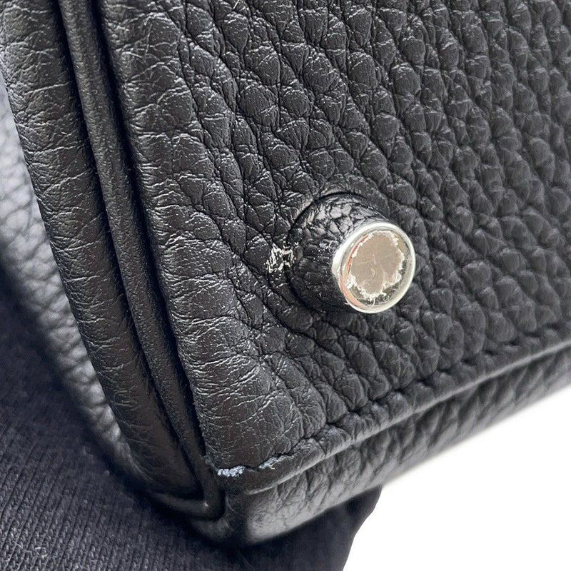 エルメス ハンドバッグ ケリー28 内縫い ブラック/シルバー金具 トゴ X刻印 ２wayショルダー 黒