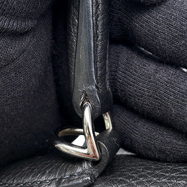 エルメス ハンドバッグ ケリー28 内縫い ブラック/シルバー金具 トゴ X刻印 ２wayショルダー 黒