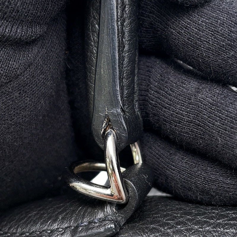 エルメス ハンドバッグ ケリー28 内縫い ブラック/シルバー金具 トゴ X刻印 ２wayショルダー 黒