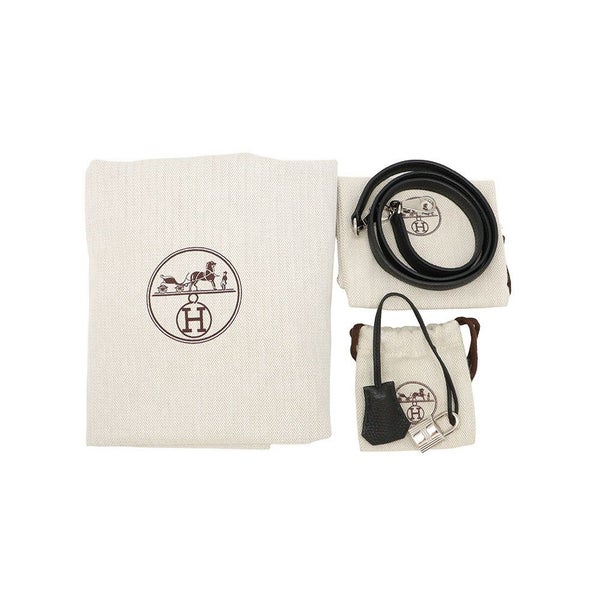 エルメス ハンドバッグ ケリー28 内縫い ブラック/シルバー金具 トゴ X刻印 ２wayショルダー 黒