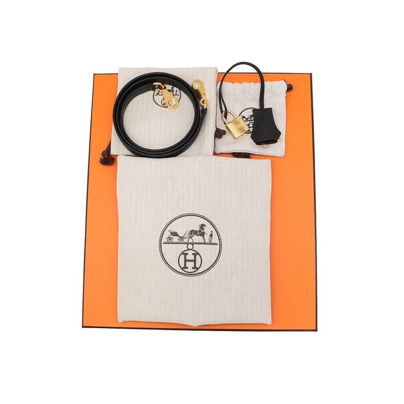 エルメス ハンドバッグ ケリー25 外縫い ブラック/ゴールド金具 エプソン G刻印 ２wayショルダー 黒