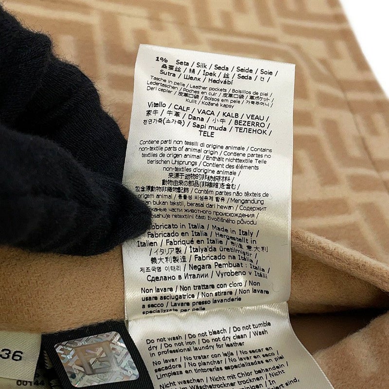 フェンディ ジャケット ズッカ リバーシブル ウール レディースサイズ36 FJ6993 FENDI アウター