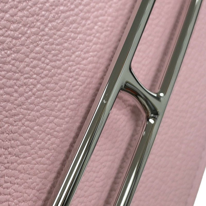 エルメス 財布 ロウリス ルリ スリム ローズサクラ/シルバー金具 シェブルミゾル K刻印 HERMES 財布