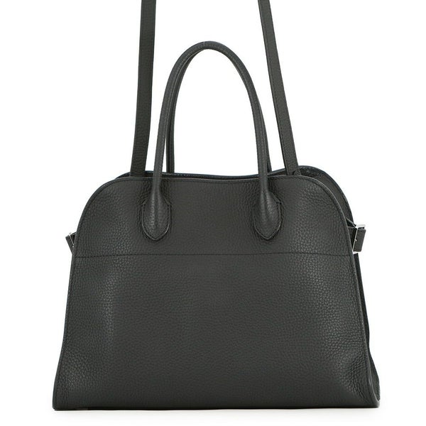ザ ロウ ハンドバッグ ソフトマルゴー12 レザー W1586 THE ROW 2way 黒