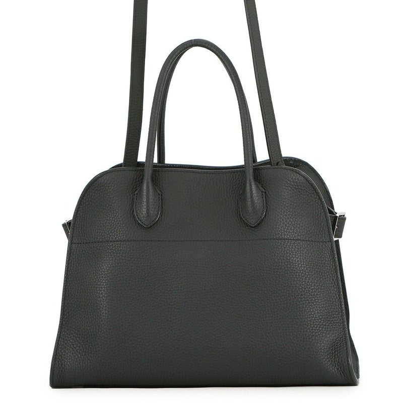 ザ ロウ ハンドバッグ ソフトマルゴー12 レザー W1586 THE ROW 2way 黒