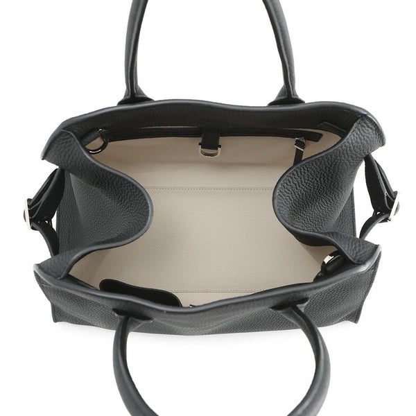 ザ ロウ ハンドバッグ ソフトマルゴー12 レザー W1586 THE ROW 2way 黒