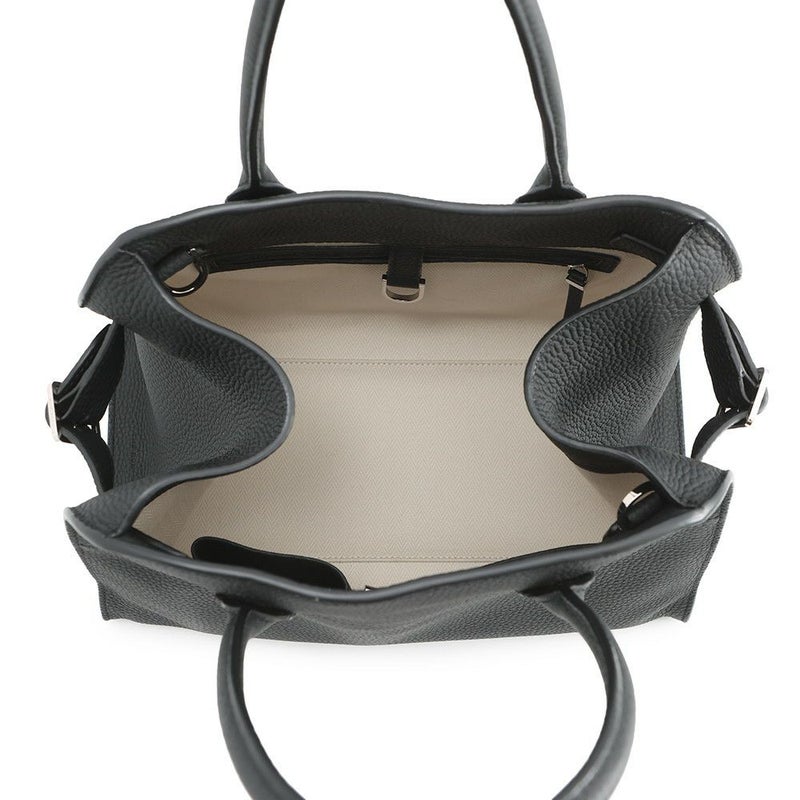 ザ ロウ ハンドバッグ ソフトマルゴー12 レザー W1586 THE ROW 2way 黒