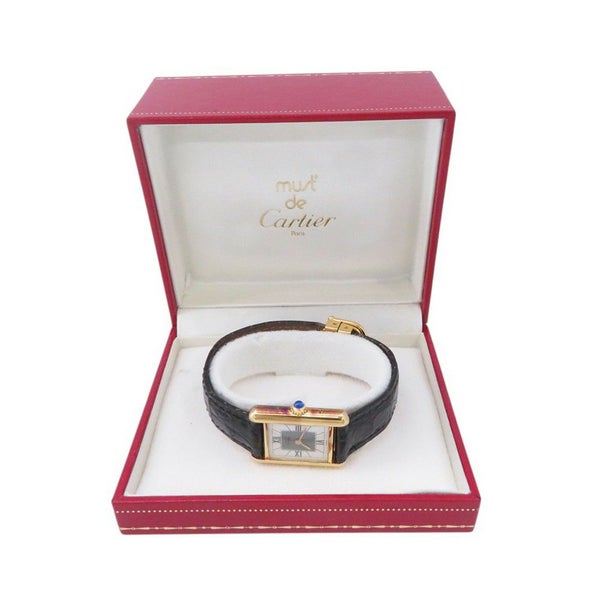 カルティエ マストタンク ヴェルメイユ SM W1004054 Cartier 腕時計 ホワイト/グレー文字盤
