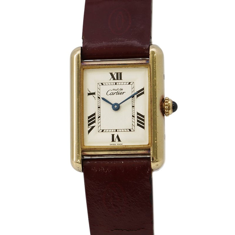 カルティエ マストタンク SM ヴェルメイユ W1013654 Cartier 腕時計 白文字盤