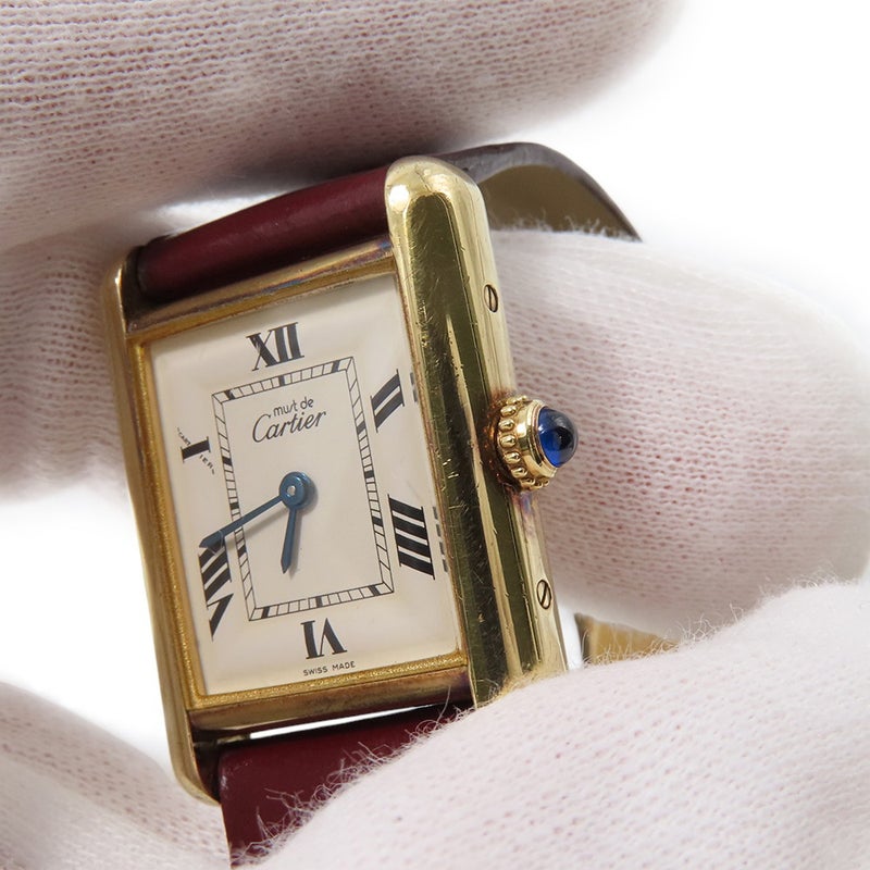 カルティエ マストタンク SM ヴェルメイユ W1013654 Cartier 腕時計 白文字盤