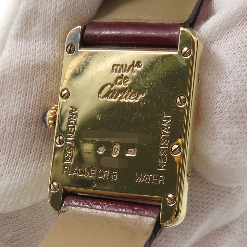 カルティエ マストタンク SM ヴェルメイユ W1013654 Cartier 腕時計 白文字盤