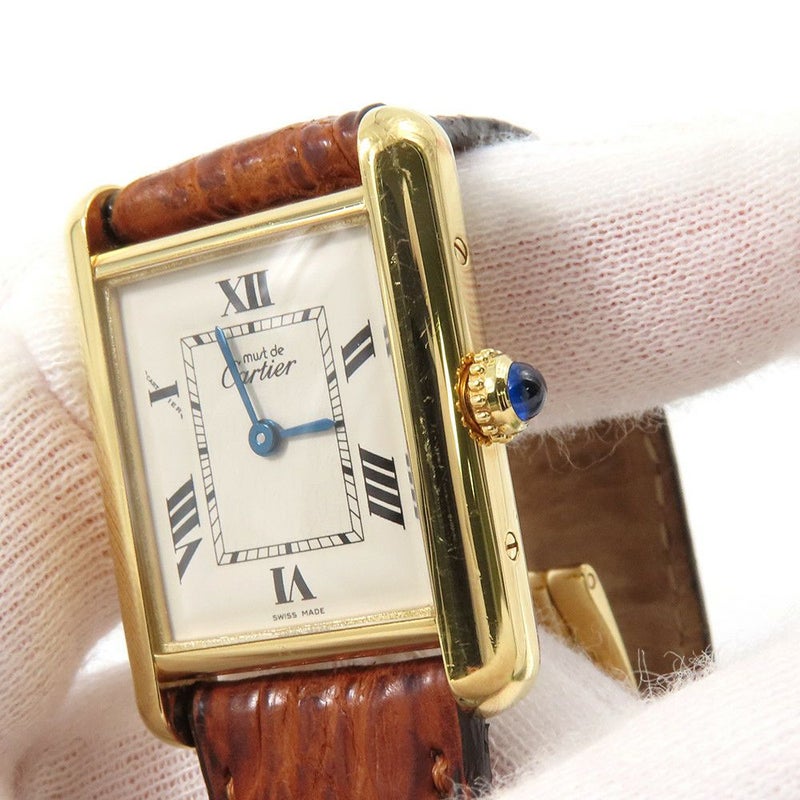 カルティエ マストタンク SM Cartier 腕時計 アイボリー文字盤