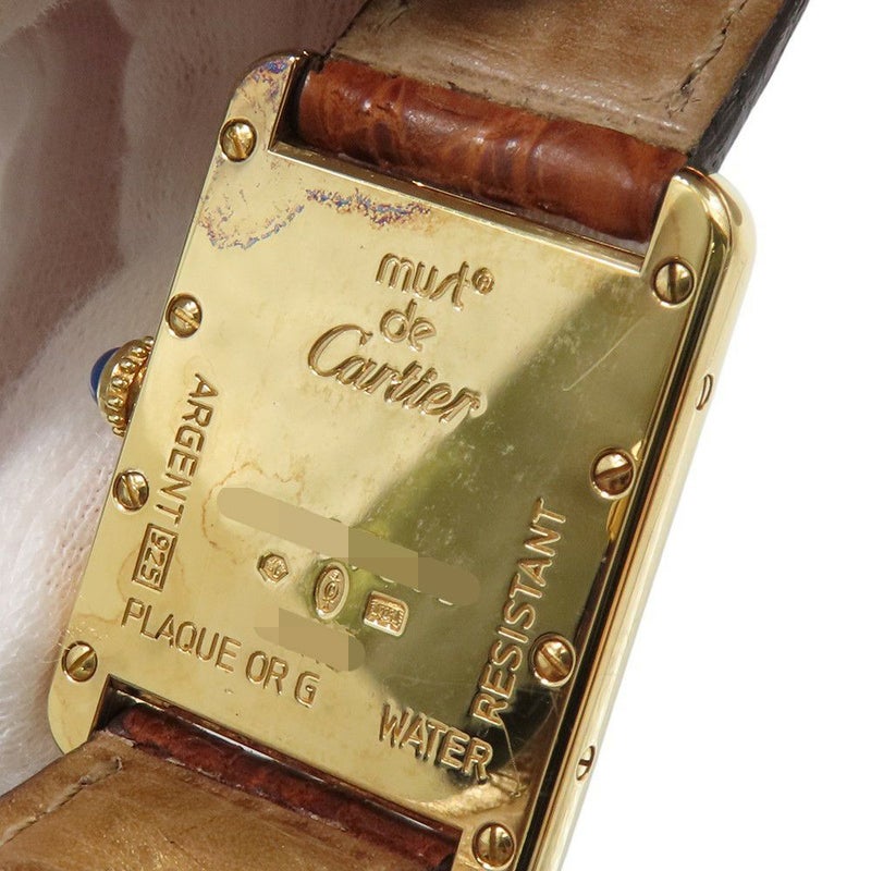 カルティエ マストタンク SM Cartier 腕時計 アイボリー文字盤