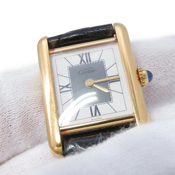 カルティエ マストタンク SM ヴェルメイユ Cartier 腕時計 ホワイト/グレー文字盤