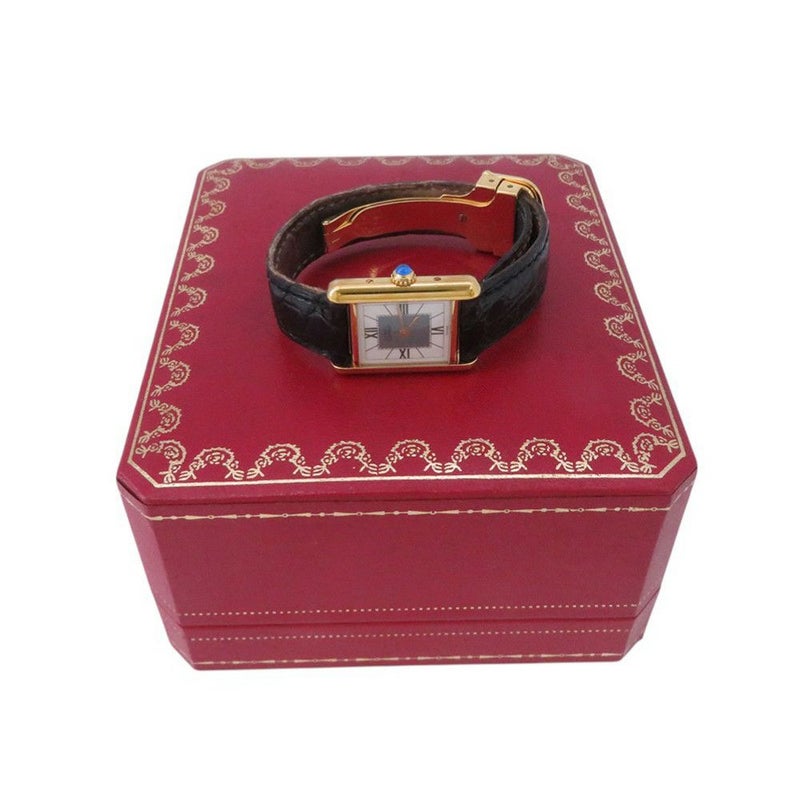 カルティエ マストタンク SM ヴェルメイユ Cartier 腕時計 ホワイト/グレー文字盤