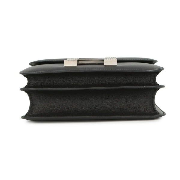 エルメス ショルダーバッグ コンスタンス3 24 ブラック/オンブレ/シルバー金具 ヴォーマダム/リザード Y刻印 黒