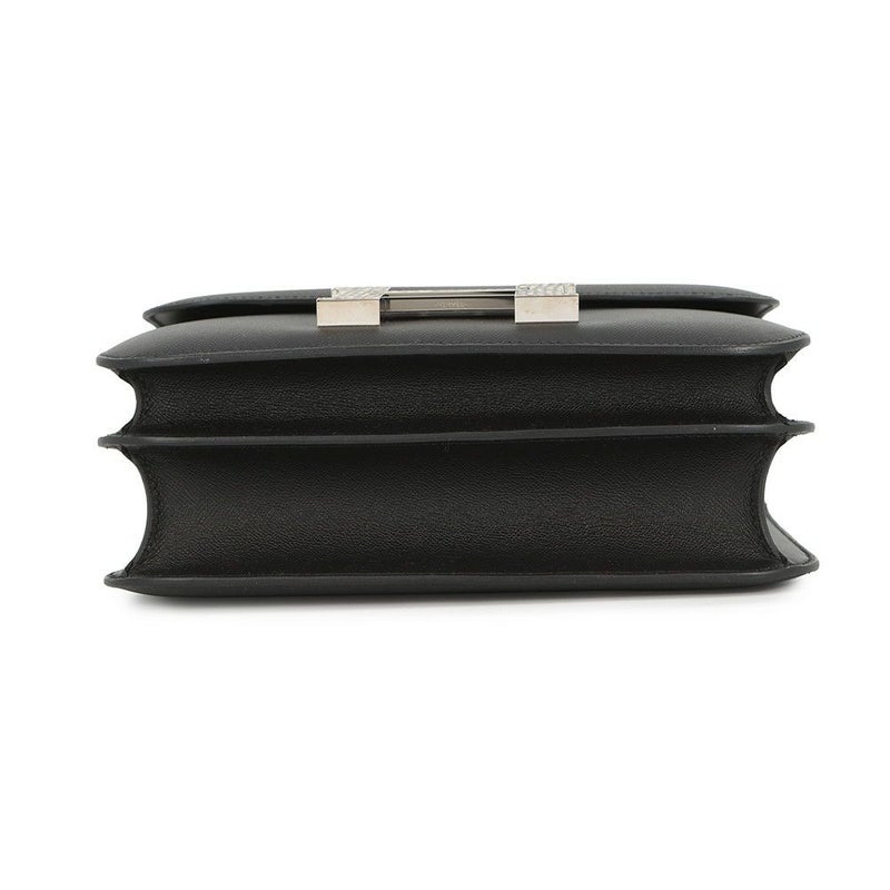 エルメス ショルダーバッグ コンスタンス3 24 ブラック/オンブレ/シルバー金具 ヴォーマダム/リザード Y刻印 黒