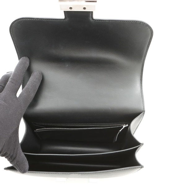 エルメス ショルダーバッグ コンスタンス3 24 ブラック/オンブレ/シルバー金具 ヴォーマダム/リザード Y刻印 黒