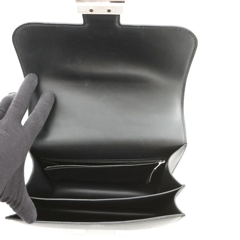 エルメス ショルダーバッグ コンスタンス3 24 ブラック/オンブレ/シルバー金具 ヴォーマダム/リザード Y刻印 黒