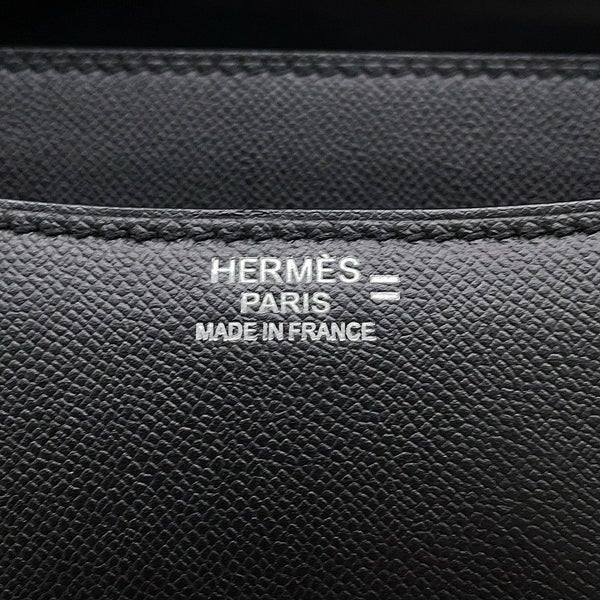 エルメス ショルダーバッグ コンスタンス3 24 ブラック/オンブレ/シルバー金具 ヴォーマダム/リザード Y刻印 黒