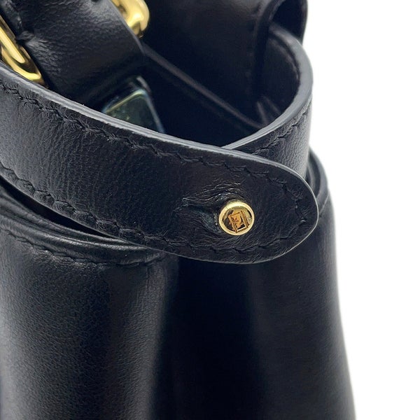 フェンディ ハンドバッグ ミニ ピーカブー レザー 8BN244 FENDI バッグ ショルダーバッグ 黒