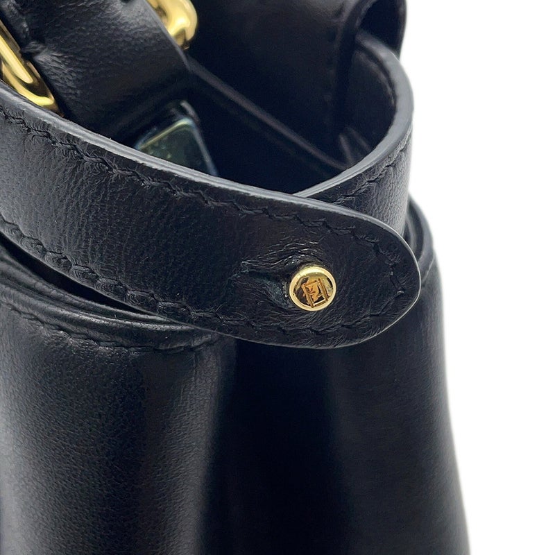 フェンディ ハンドバッグ ミニ ピーカブー レザー 8BN244 FENDI バッグ ショルダーバッグ 黒