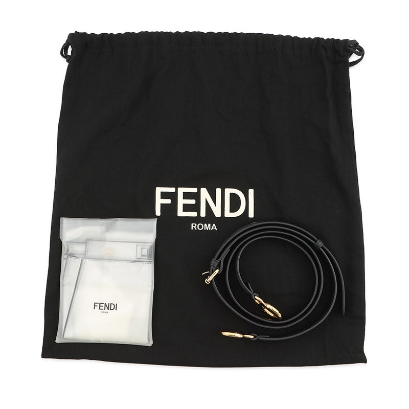 フェンディ ハンドバッグ ミニ ピーカブー レザー 8BN244 FENDI バッグ ショルダーバッグ 黒