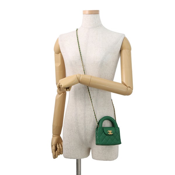 シャネル チェーンショルダーバッグ マトラッセ ココマーク レザー AP3435 CHANEL