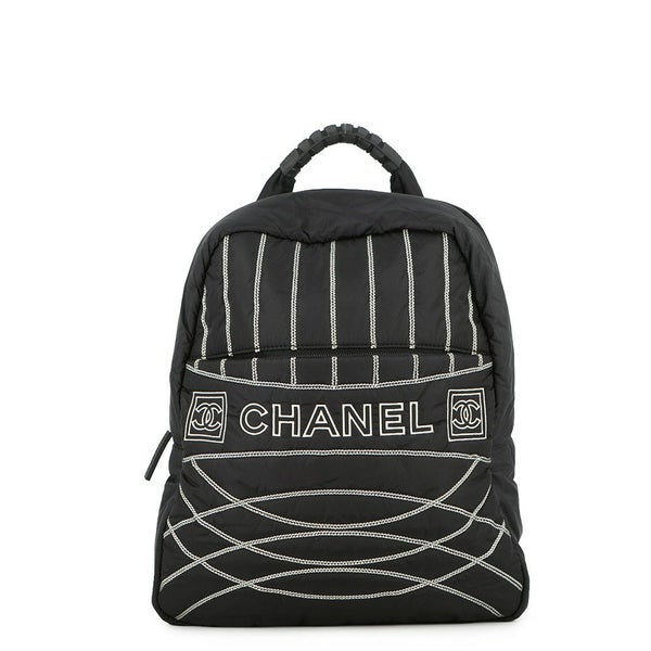 シャネル リュック スポーツ ロゴ ココマーク ナイロン CHANEL バックパック 黒
