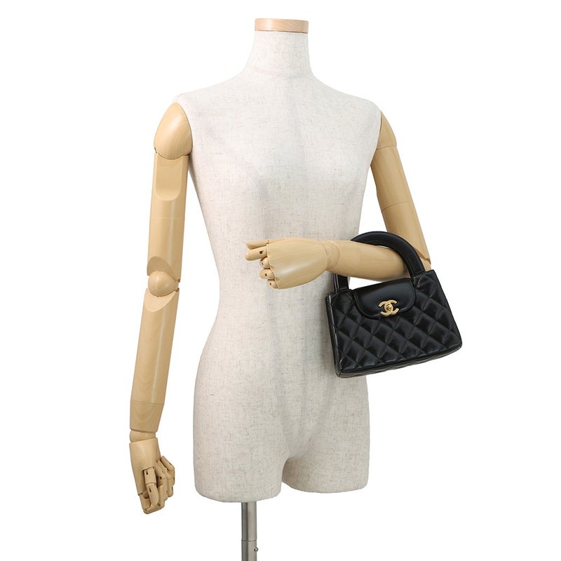 シャネル ハンドバッグ ミニ マトラッセ ココマーク レザー AS4416 CHANEL 2wayショルダーバッグ 黒