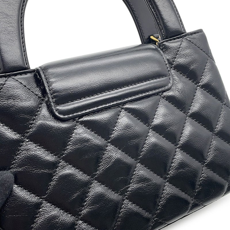 シャネル ハンドバッグ ミニ マトラッセ ココマーク レザー AS4416 CHANEL 2wayショルダーバッグ 黒