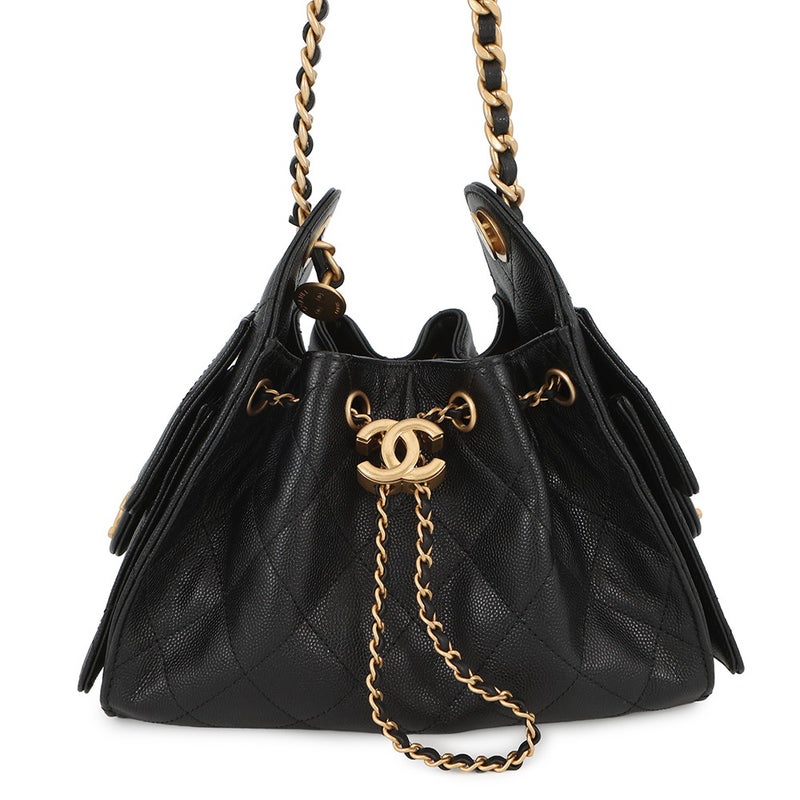 シャネル チェーンショルダーバッグ  CHANEL25 ミニ ココマーク ワンショルダー キャビアスキン AS5631 CHANEL 黒