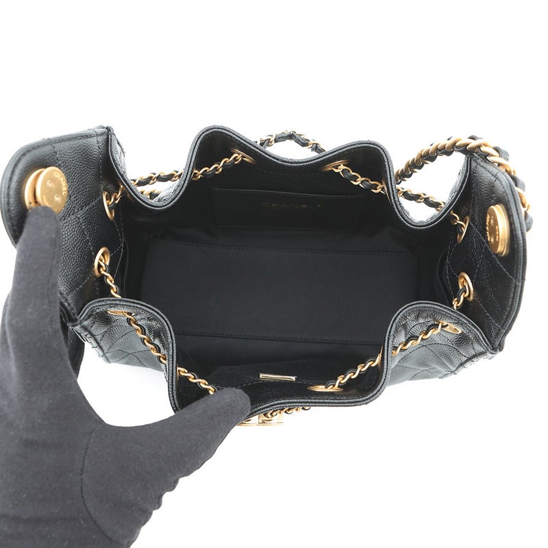 シャネル チェーンショルダーバッグ  CHANEL25 ミニ ココマーク ワンショルダー キャビアスキン AS5631 CHANEL 黒