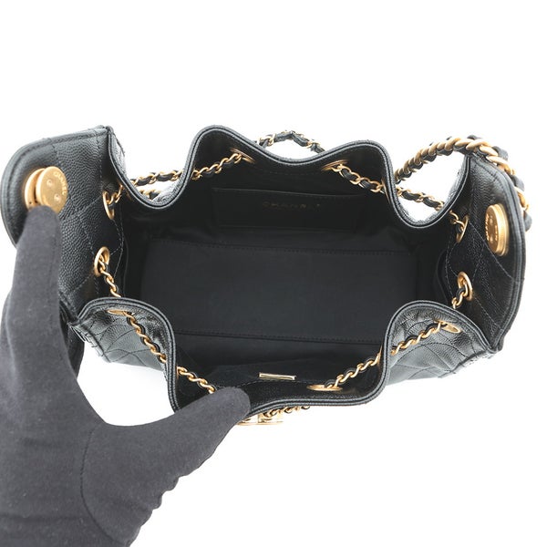 シャネル チェーンショルダーバッグ  CHANEL25 ミニ ココマーク ワンショルダー キャビアスキン AS5631 CHANEL 黒