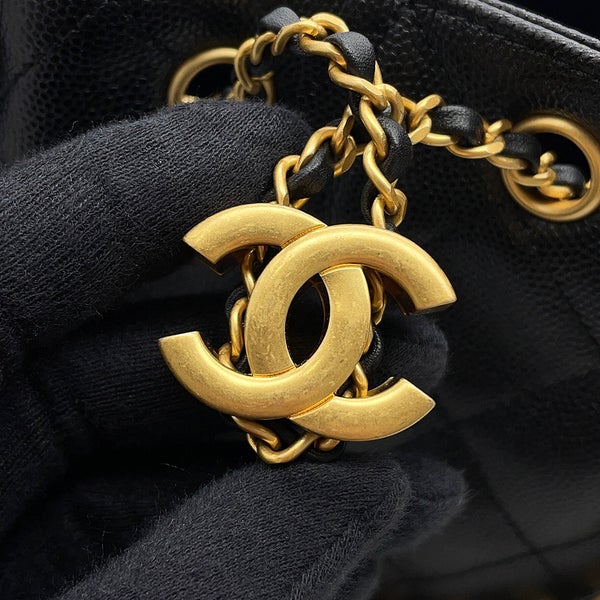 シャネル チェーンショルダーバッグ  CHANEL25 ミニ ココマーク ワンショルダー キャビアスキン AS5631 CHANEL 黒