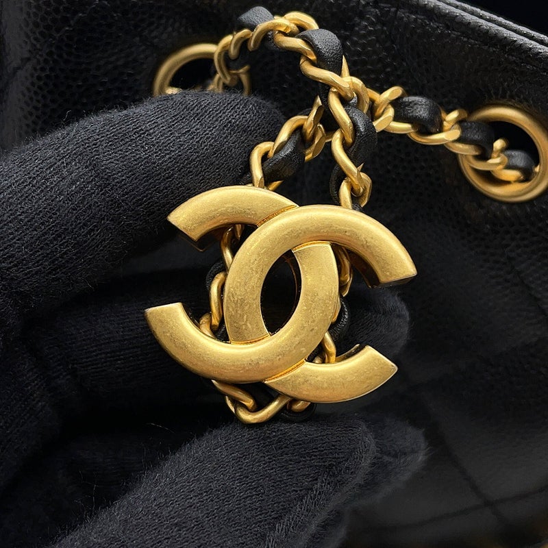 シャネル チェーンショルダーバッグ  CHANEL25 ミニ ココマーク ワンショルダー キャビアスキン AS5631 CHANEL 黒