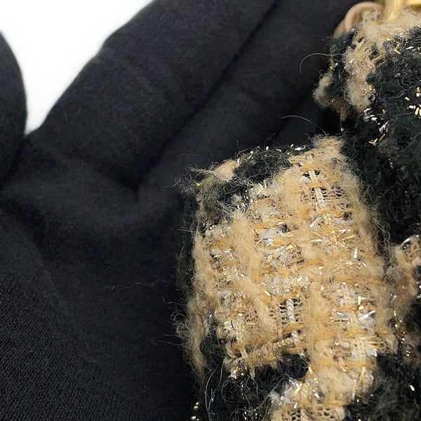 シャネル チェーンショルダーバッグ 19 ラージ ツイード AS1161 CHANEL バッグ 2wayハンドバッグ 黒